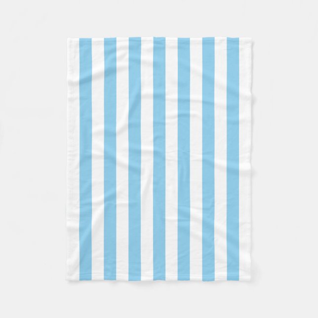 Couverture Polaire Bébé Bleu et Blanc Grandes Dimensions Verticales (Devant)