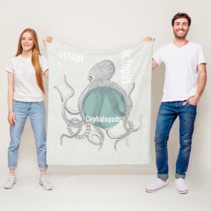 Couverture Polaire Bébé de poulpe sous la mer