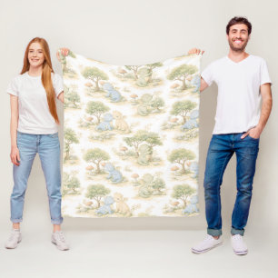 Couverture Polaire Bébé dragon mignon Motif pastel de la forêt (2)