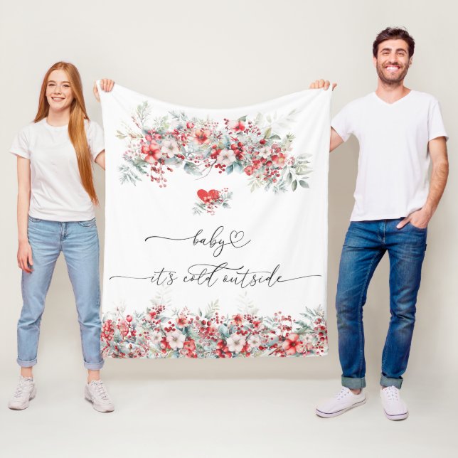 Couverture Polaire Bébé, il fait froid à l'extérieur du Baby shower F (En situation)