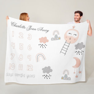 Couverture Polaire Bébé Jalon Blanket Pathway vers la Lune
