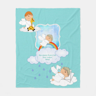 Couverture Polaire Bébé mignon GARÇON Godson Angels Fleece personnali
