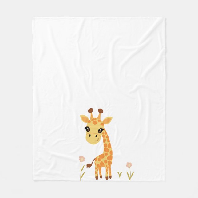 Couverture Polaire Bébé mignon Giraffe Boho (Devant)