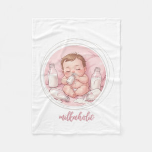 Couverture Polaire Bébé Milkaholic Impression de nurserie drôle et