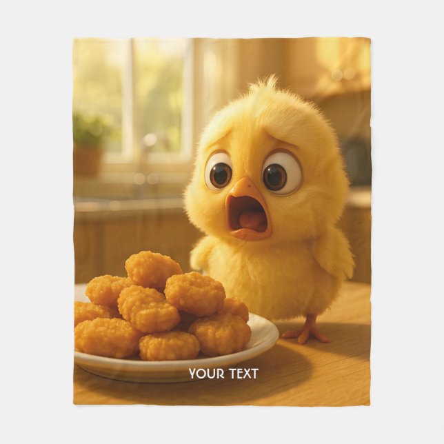 Couverture Polaire Bébé nuggets de poulet mignons de fantaisie (Devant)