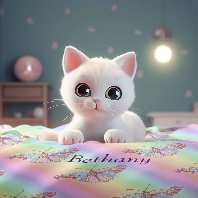 Couverture Polaire Bébé papillons (Créateur téléchargé)