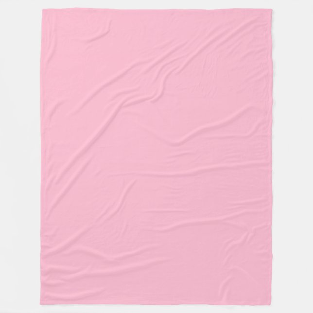 Couverture Polaire Bébé rose couleur solide (Devant)