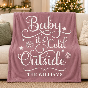 Couverture Polaire Bébé Rose Pâle Il Fait Froid Dehors Famille