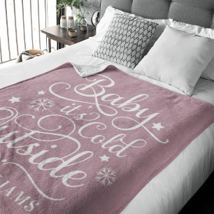 Couverture Polaire Bébé Rose Pâle Il Fait Froid Dehors Famille