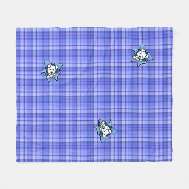 Couverture Polaire Bébé Westie BLAST Plaid Blanket en polaire (Devant (Horizontal))