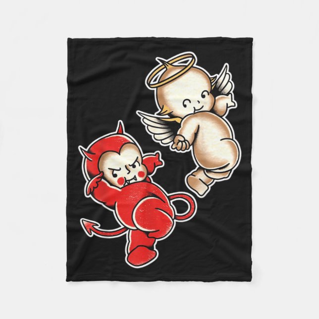 Couverture Polaire Bébés Kewpie Diable Anges Chérubins (Devant)