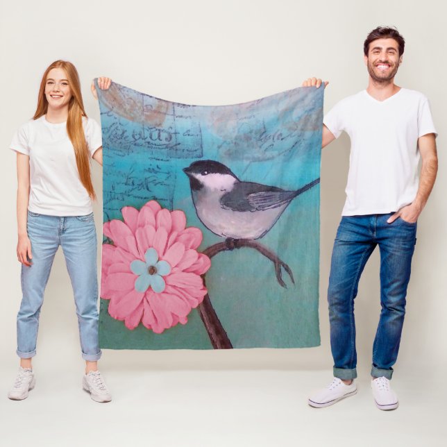 Couverture Polaire Bécasseau à carreaux noirs (En situation)