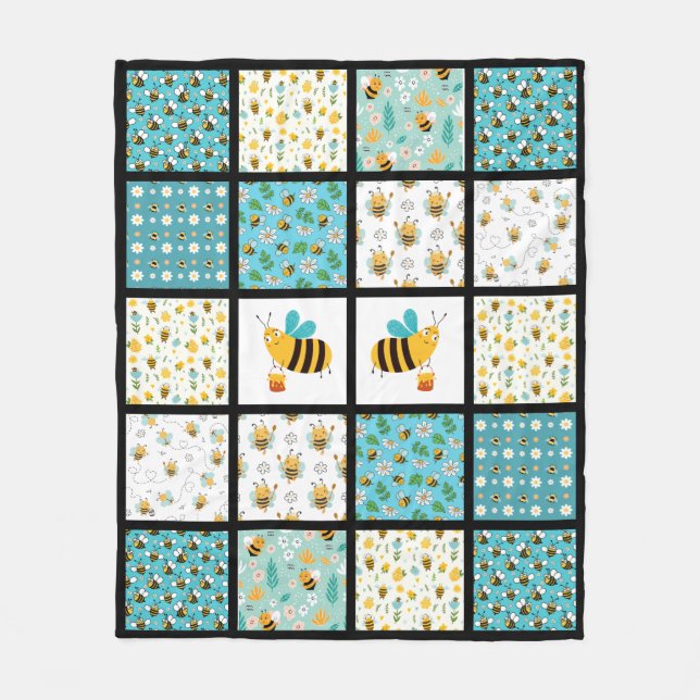 Couverture Polaire Bee & Blue Quilt (Devant)