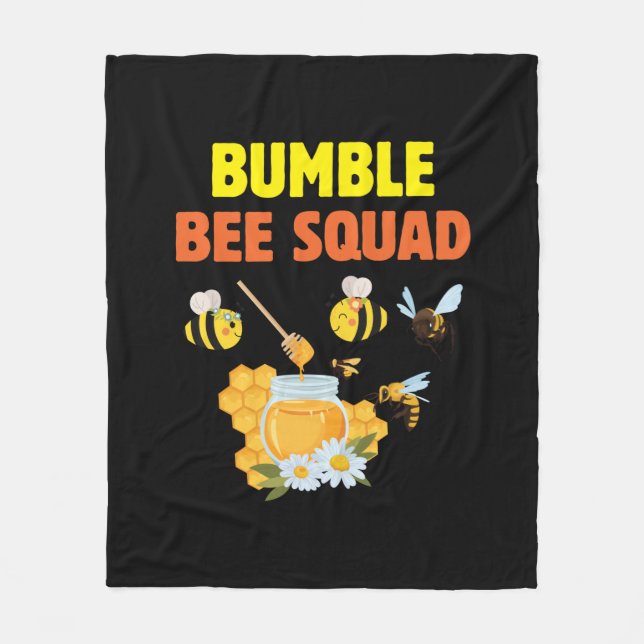 Couverture Polaire Beekeeper Art Bumble Bee Squad 2 (Devant)