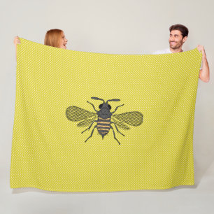 Couverture Polaire BEES et Honeycomb - Sauvez les abeilles