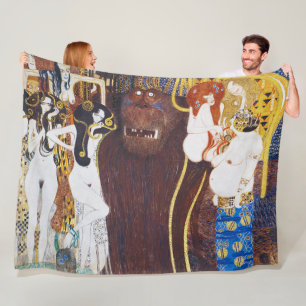 Couverture Polaire Beethoven Frieze (détail), Gustav Klimt