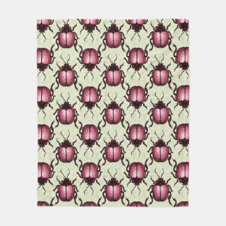 Couverture Polaire Beetle Rose Cute Bute Art - Insect Lover