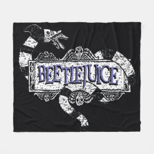 Couverture Polaire Beetlejuice Sandworm Coiled on Beetlejuice Logo