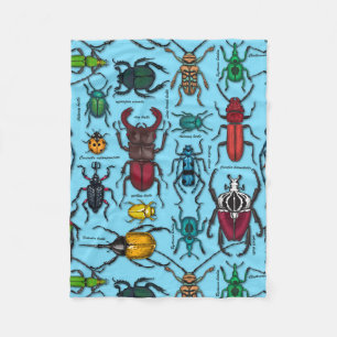 Couverture Polaire Beetons sur bleu