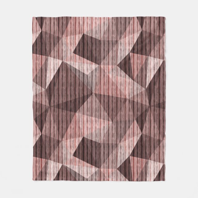 Couverture Polaire Beige, brun texturé polygonal (Devant)