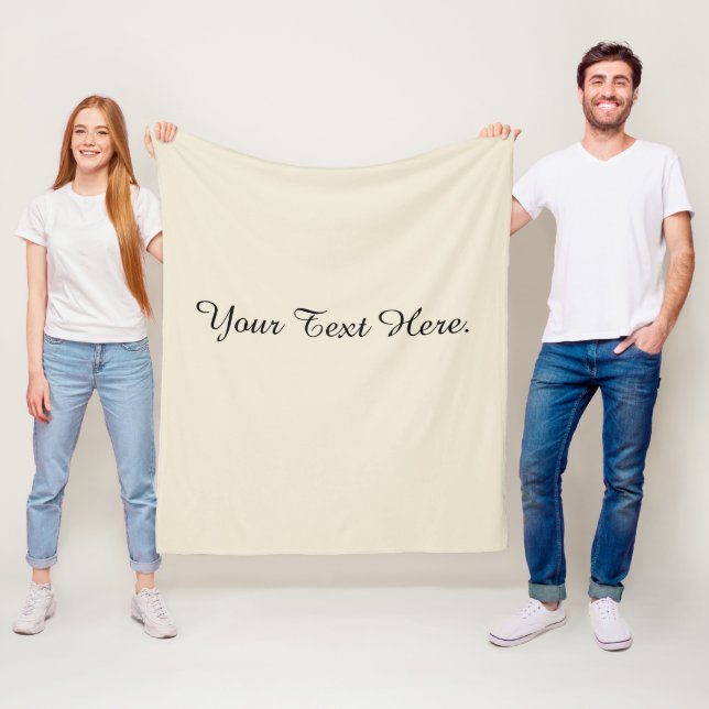 Couverture Polaire Beige Neutre Doux (En situation)
