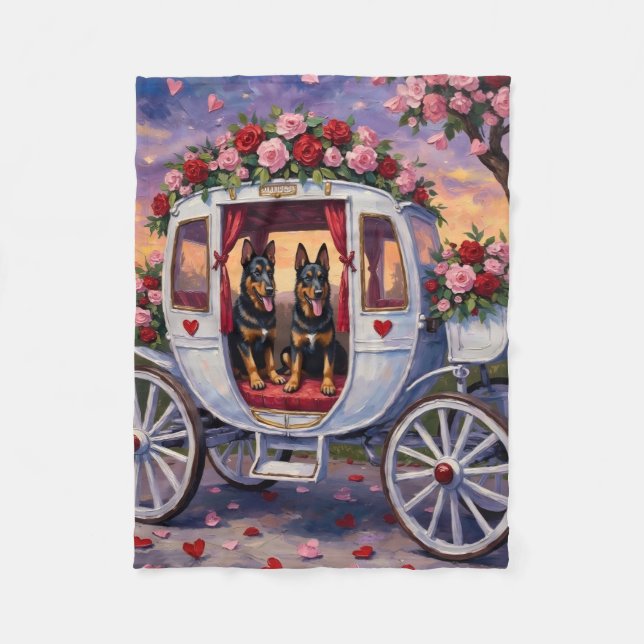Couverture Polaire Belgian Shepherd Dog Valentine's Day (Devant)