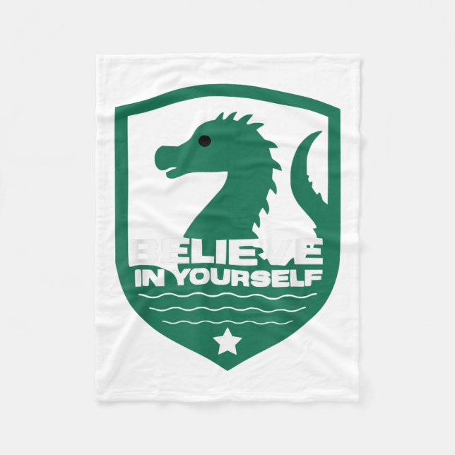 Couverture Polaire Believe In Yourself Funny Motivational Loch Ness M (Devant)
