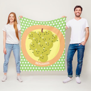 Couverture Polaire Belle bande de raisins amusante illustration
