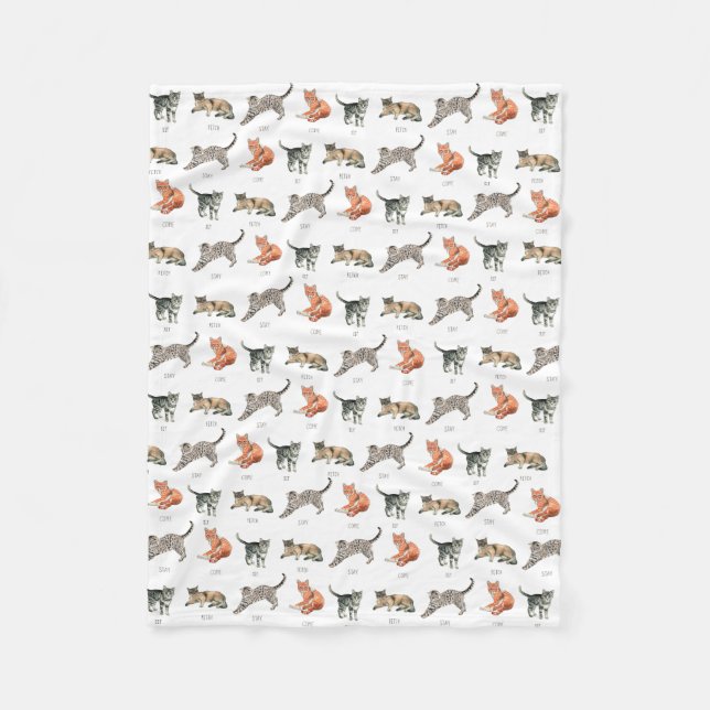 Couverture Polaire Belle Blanche-Toison pour chats (Devant)