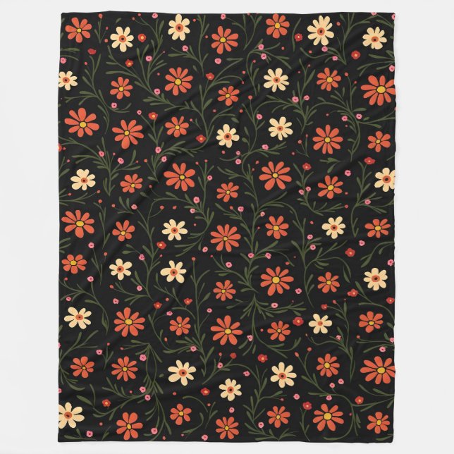 Couverture Polaire Belle collection Florale Vintage moderne (Devant)