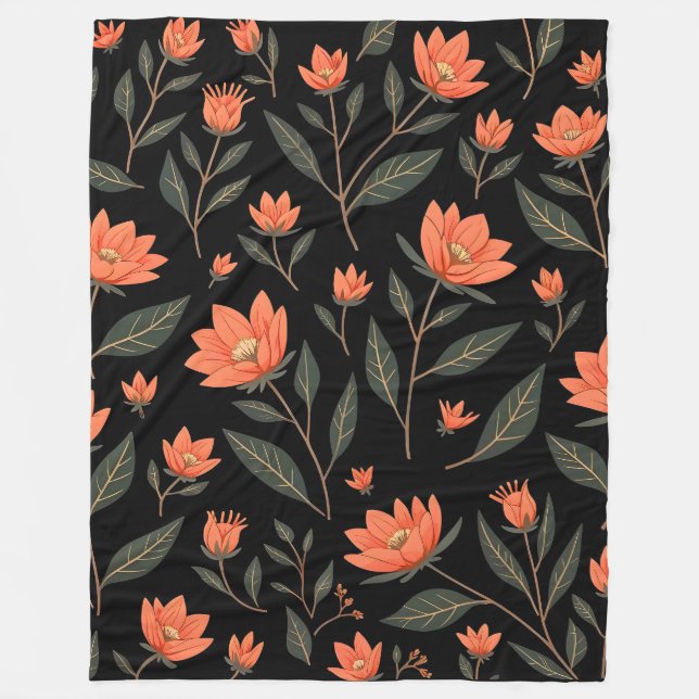 Couverture Polaire Belle Collection Florale Vintage populaire (Devant)