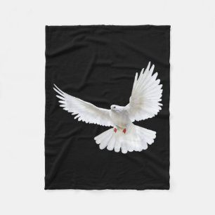 Couverture Polaire Belle Colombe Blanche Paisible Volante Photo Silho