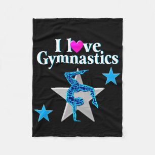 COUVERTURE POLAIRE BELLE CONCEPTION DE GYMNASTIQUES BLEUS ET ARGENT