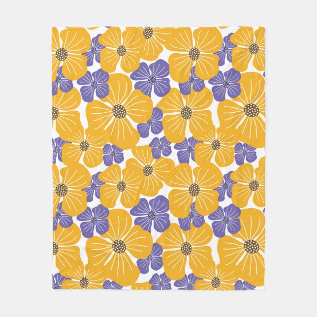 Couverture Polaire Belle décoration de style moderne abstrait floral  (Devant)