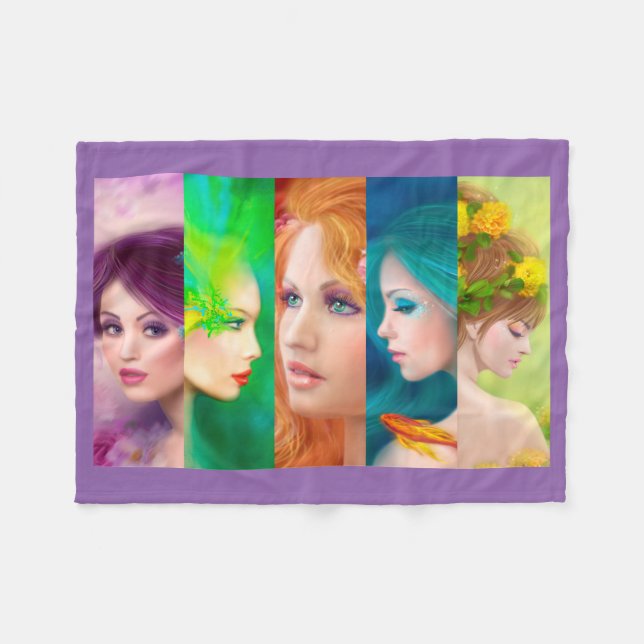 Couverture Polaire Belle Femme face collage. (Devant (Horizontal))