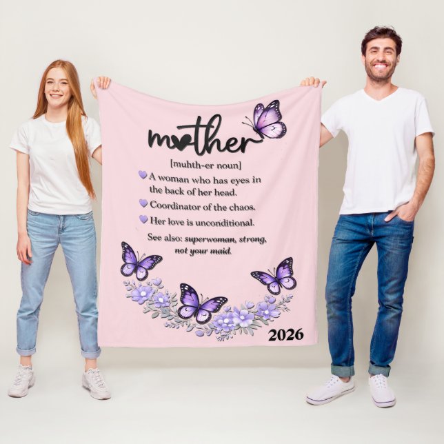 Couverture Polaire Belle Fête des Mères Mère (En situation)