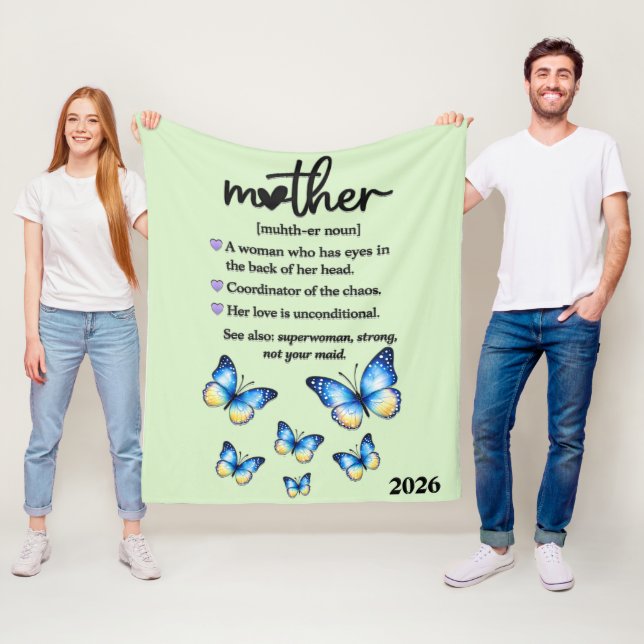 Couverture Polaire Belle Fête des Mères Mère (En situation)