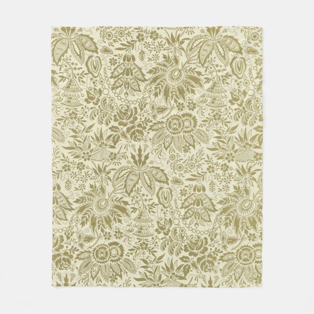 Couverture Polaire Belle florale antique (Devant)