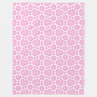 Couverture Polaire Belle florale rose