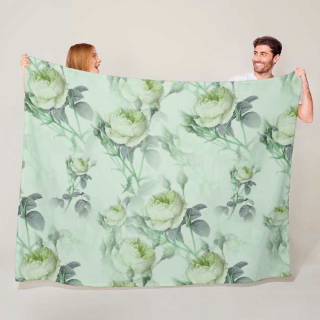 Couverture Polaire Belle florale Vintage (En situation)