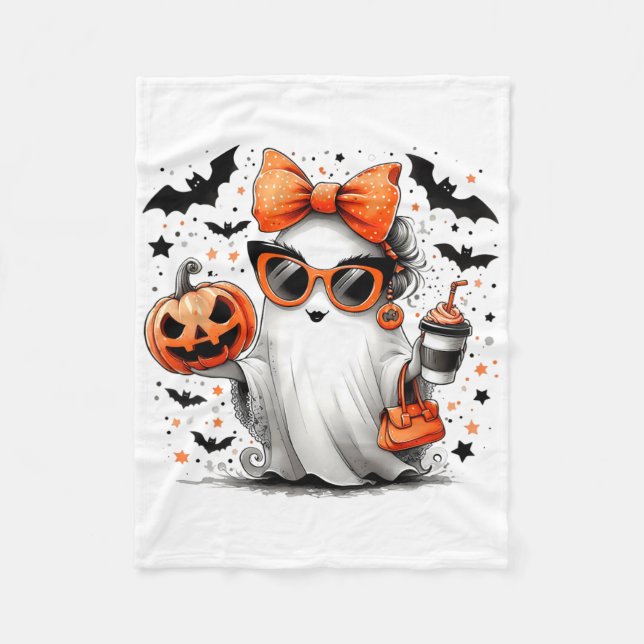 Couverture Polaire Belle Ghost Halloween Diva Dessin Sungles Handg (Devant)