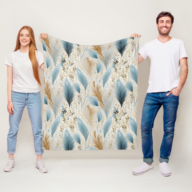 Couverture Polaire Belle Herbe Pampas (En situation)