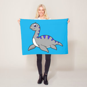 Couverture Polaire Belle Illustration D'Un Monstre Loch Ness.