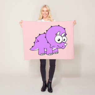 Couverture Polaire Belle Illustration D'Un Tricératops.
