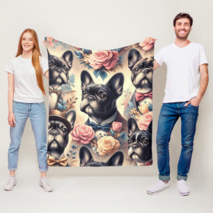 Couverture Polaire Belle peinture Vintage de Bulldog