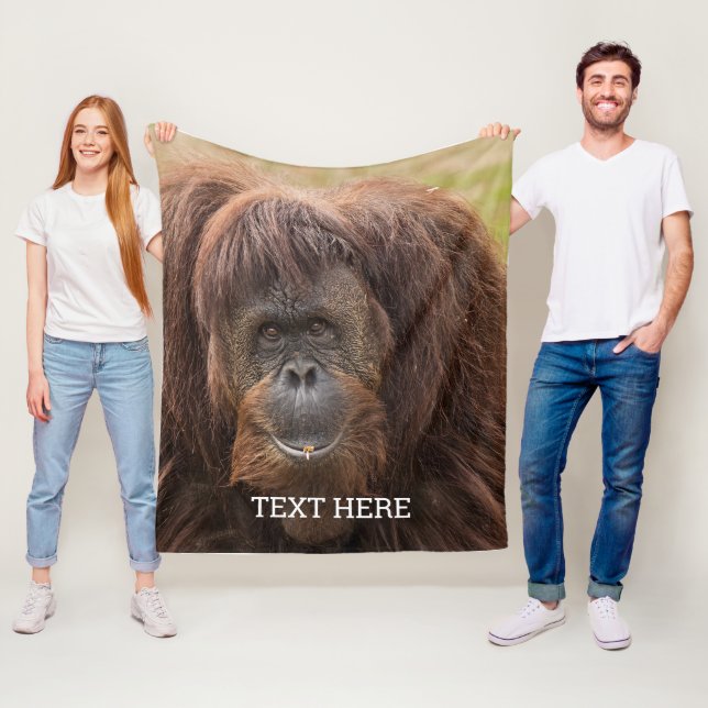 Couverture Polaire Belle photographie de Borneo Orangutan (En situation)
