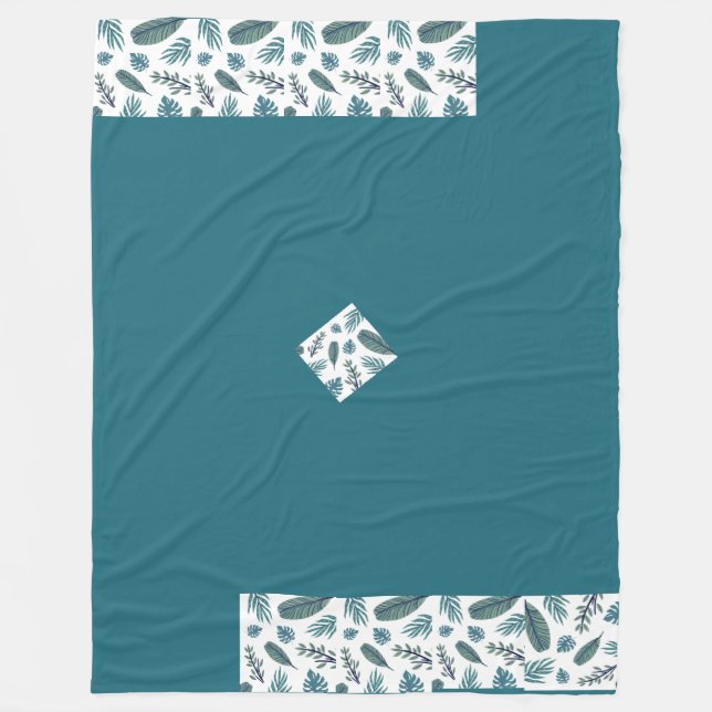 Couverture Polaire Belle toison feuille tendance (Devant)