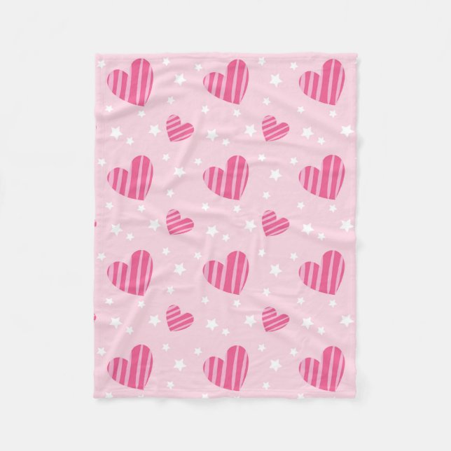 Couverture Polaire Belle Valentine's Heart Design (Devant)