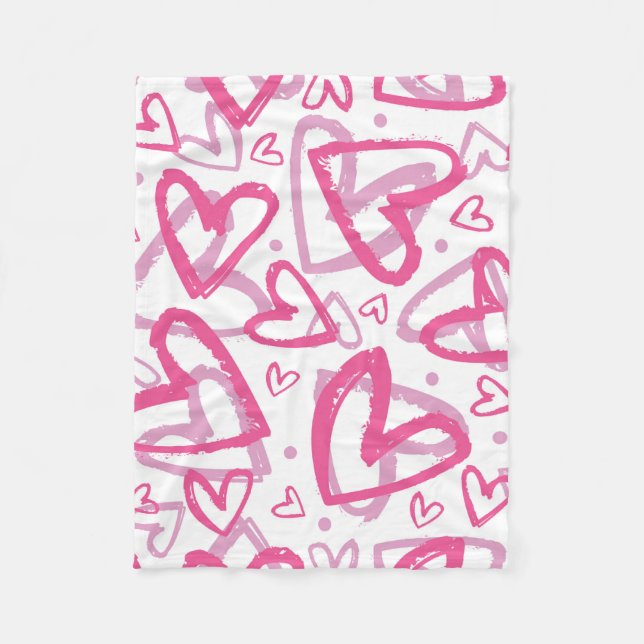 Couverture Polaire Belle Valentine's Heart Design (Devant)