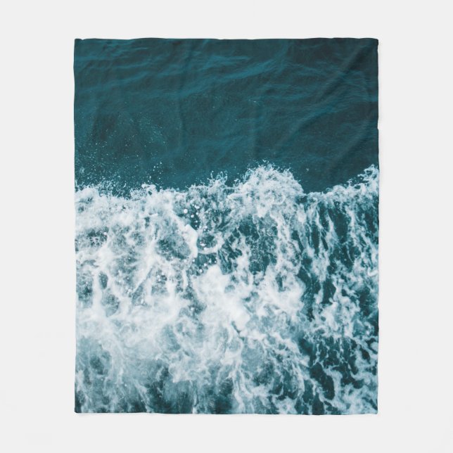 Couverture Polaire Belles vagues de mer (Devant)
